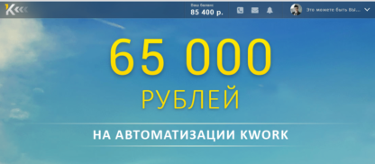 65000 рублей на автоматизации KWORK Максим Нестерчук-Скачать за 200